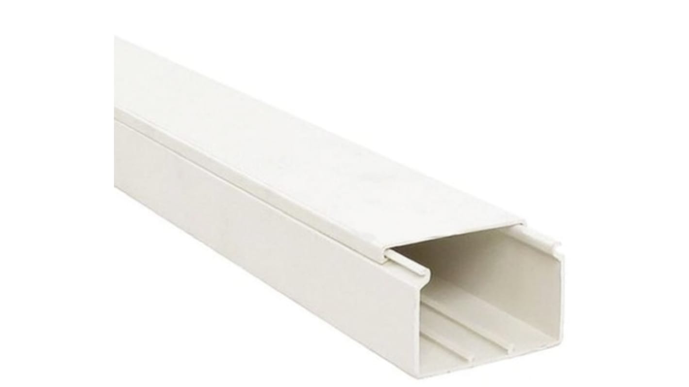 Planet-Wattohm Viadis White Industrial Trunking - Closed Slot, W150 mm x D60mm, L2m, PVC