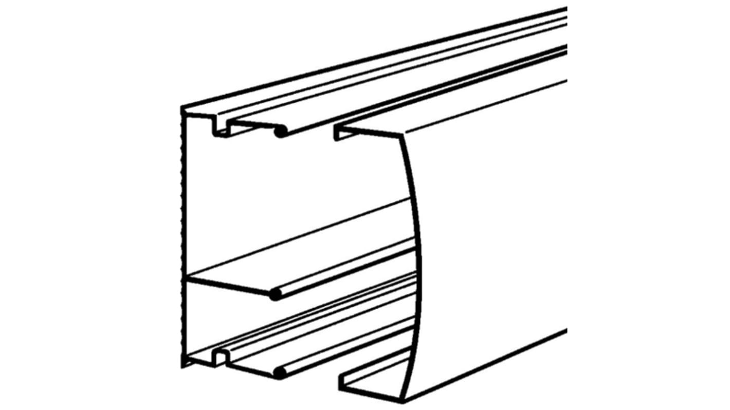 Planet-Wattohm Keva Installationskanal nach VDE Weiß, 50 mm x 20mm, Länge 2m Kunststoff, Seitenwand Geschlossen