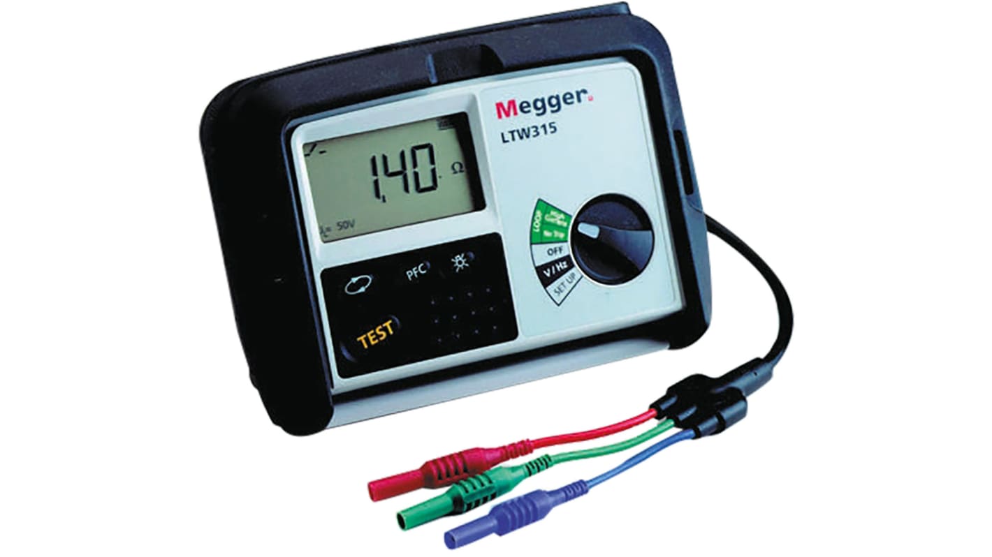 Megger LTW315 LCD-Anzeige 2-Draht, 3-Draht Schleifenimpedanzprüfer CAT IV 440V 4A AC Selectiv