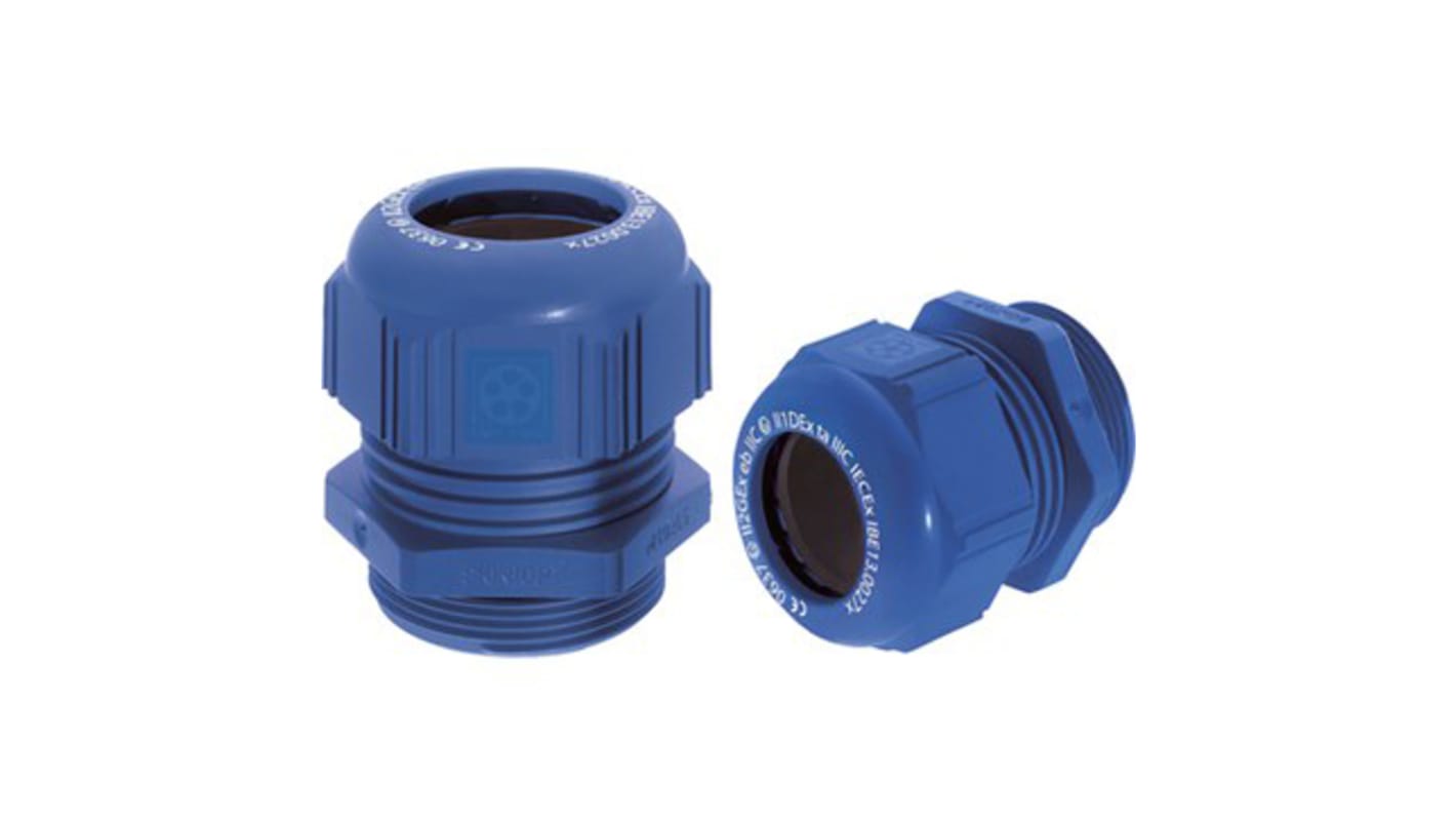 Prensaestopas Lapp SKINTOP de Poliamida Azul, rosca M16 , IP68, ATEX