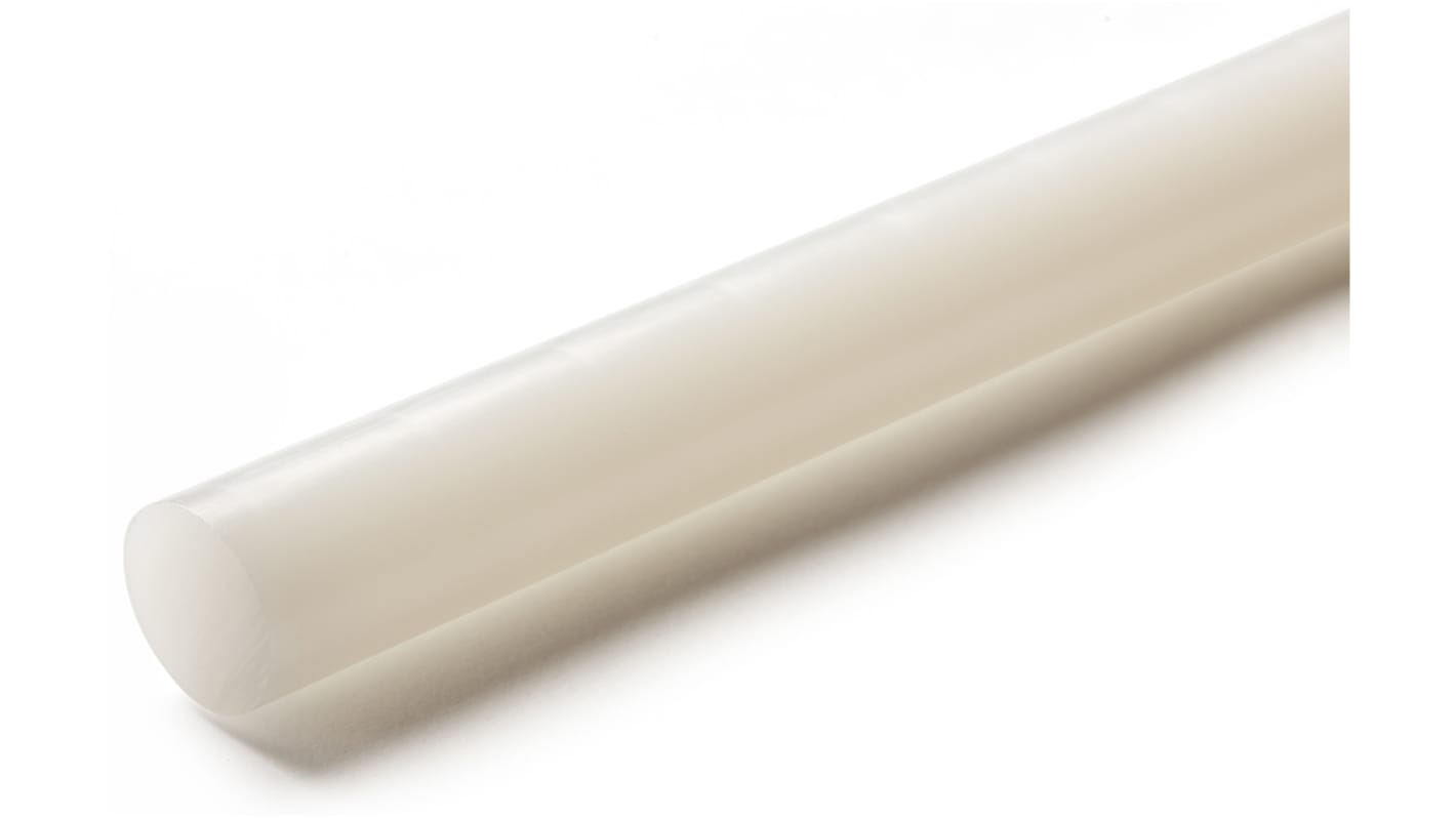 RS PRO White Polyethylene PE Rod, 1m x 50mm Diameter