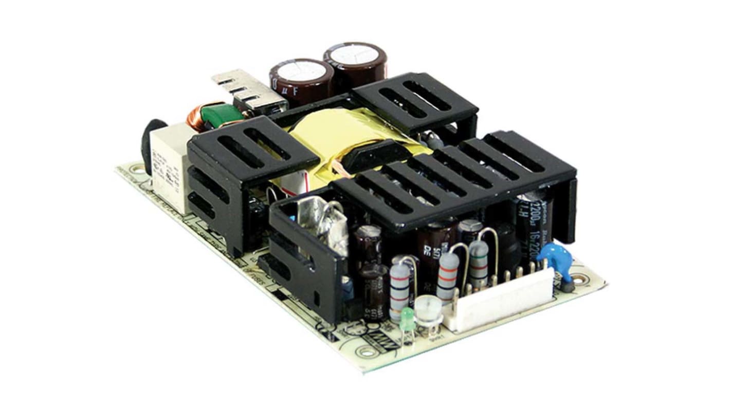 MEAN WELL Switching Power Supply, RPT-75C, 5 V dc, ±15 V dc, 2.3 A, 6 A, 500 mA, 72W, Triple Output, 127 → 370 V