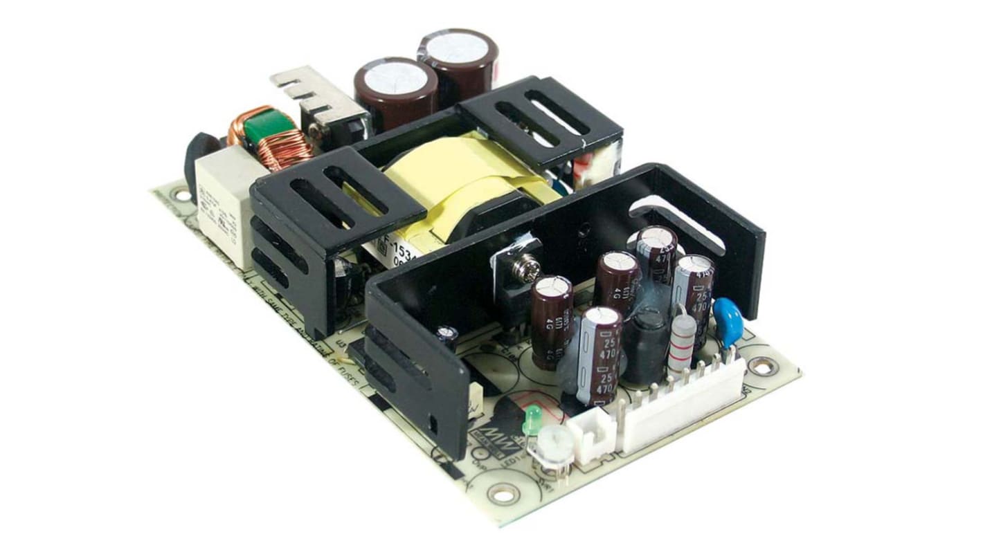 MEAN WELL Switching Power Supply, RPS-75-24, 24V dc, 3.2A, 76.8W, 1 Output, 127 → 370 V dc, 90 → 264 V ac