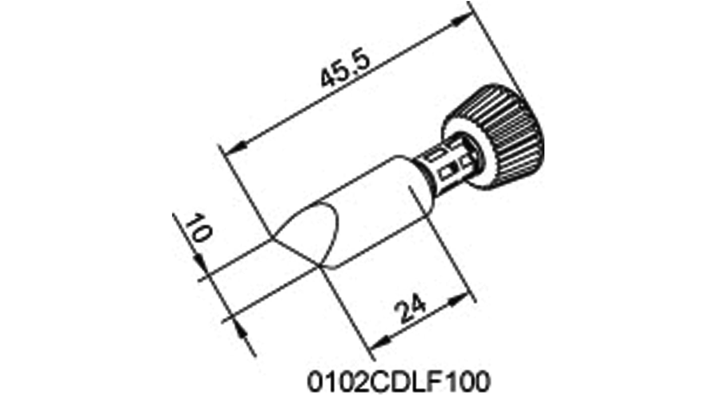 Punta saldatore Ersa, serie Serie 102, 10 mm, forma: Scalpello