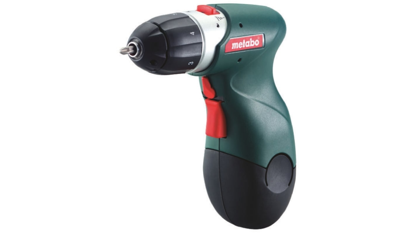 Metabo Cordless Screwdriver, 4.8V, 0 → 200 / 0 → 600rpm, Euro Plug