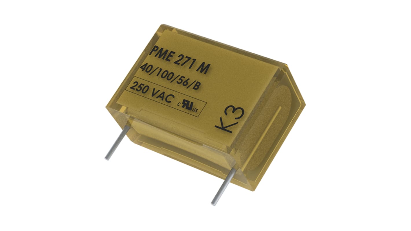 KEMET PME271 X2 Metallpapierkondensator 47nF ±20% / 275V ac, THT Raster 15.2mm