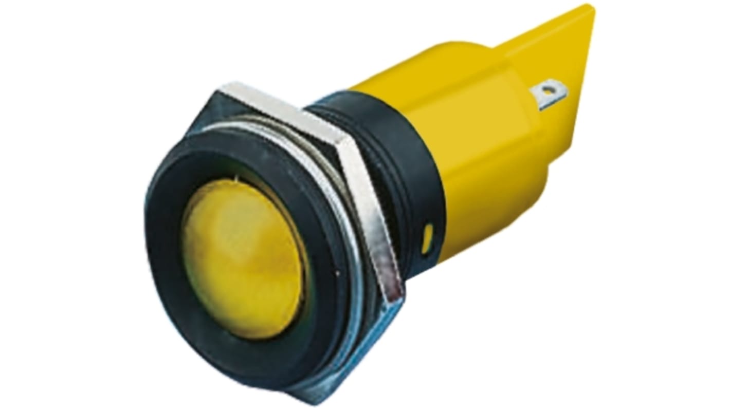 Voyant LED lumineux  Jaune RS PRO, dia. 22mm