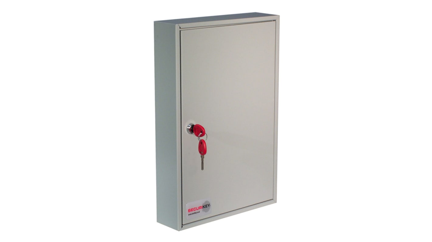 Armario para llaves con 64 ganchos Securikey, montaje en pared, 300mm x 450 mm x 80 mm