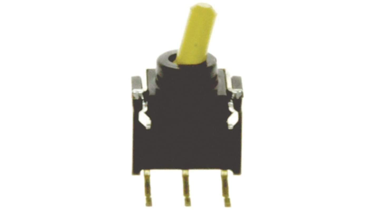 Copal Electronics Toggle Switch, PCB Mount, On-On, SPDT, Through Hole Terminal