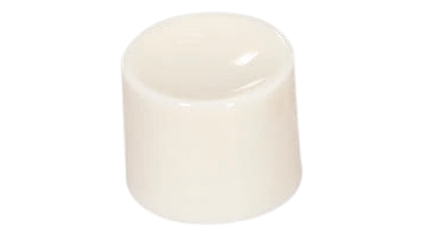 Nidec Components White Push Button Cap for Use with 8N Series Switches, 8P Series Switches, SP101 Series Switches