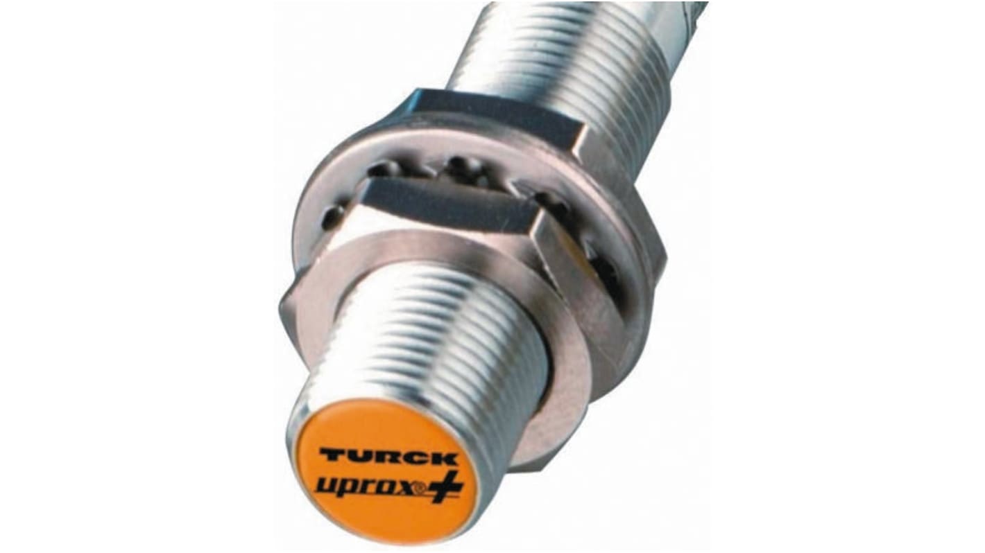 Turck Inductive Barrel-Style Proximity Sensor, M12 x 1, 4 mm Detection, PNP Output, 10 → 30 V dc, IP68