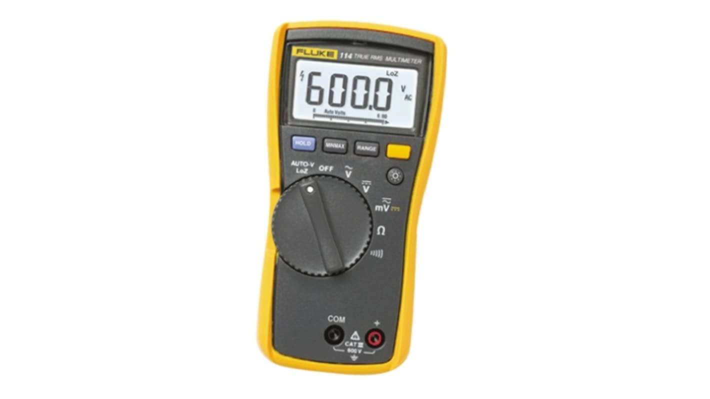 Multimetro digitale Portatile Fluke 114, 600V ca, CAT III, True RMS, Cert. LAT