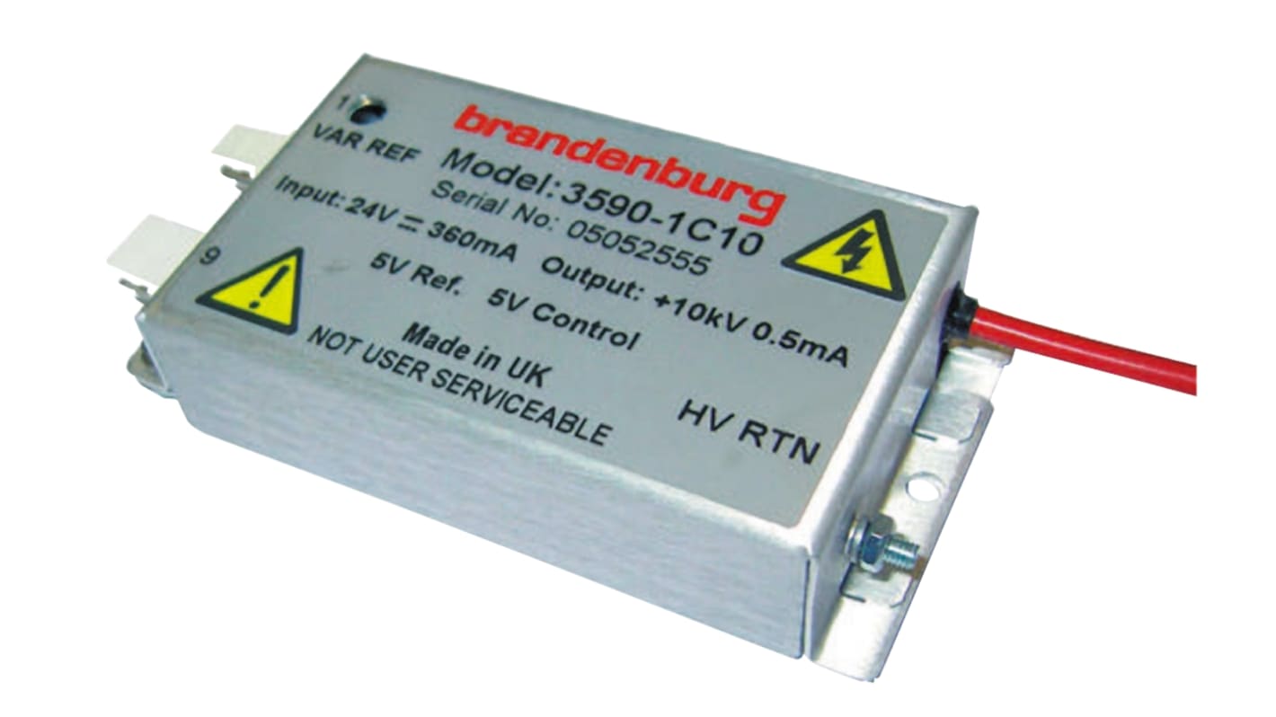 Brandenburg 4479 Non-Isolated DC-DC Converter, 0 → 2kV/ 1mA Output, 11 → 15 V dc Input, Screw Mount,