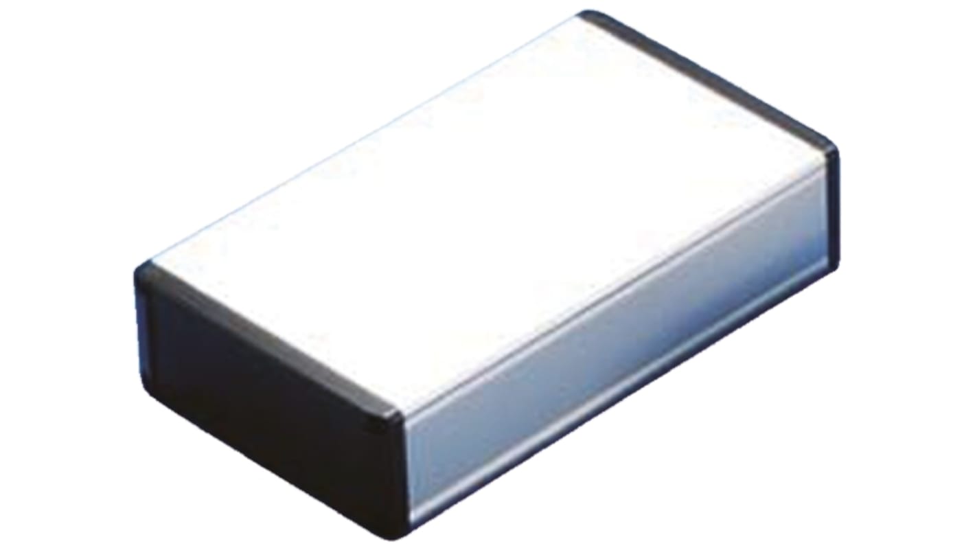 Takachi Electric Industrial KC Series Silver Aluminium Enclosure, Black Lid, 80 x 100 x 40mm