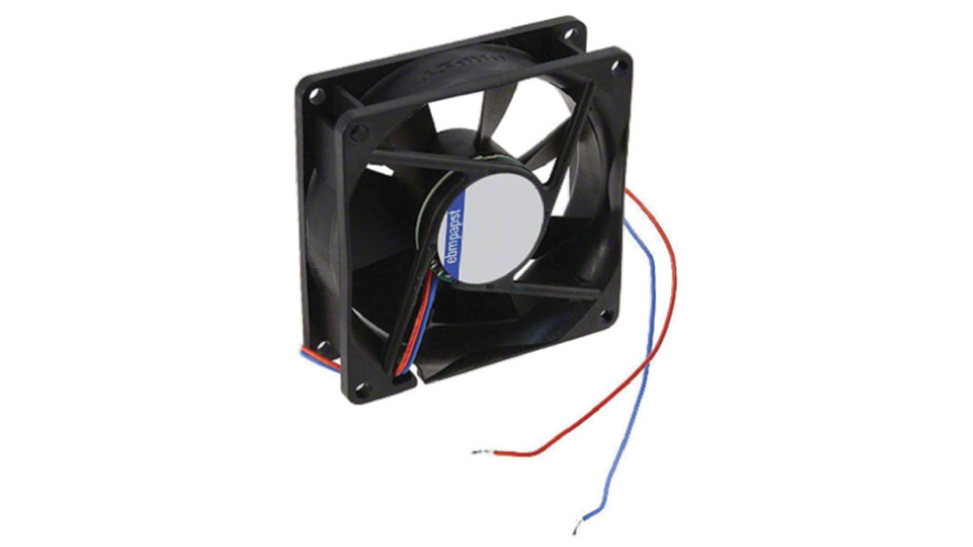 ebm-papst W2G115 Series Axial Fan, 12 V dc, DC Operation, 200m³/h, 4.5W, 375mA Max, 127 x 127 x 38mm