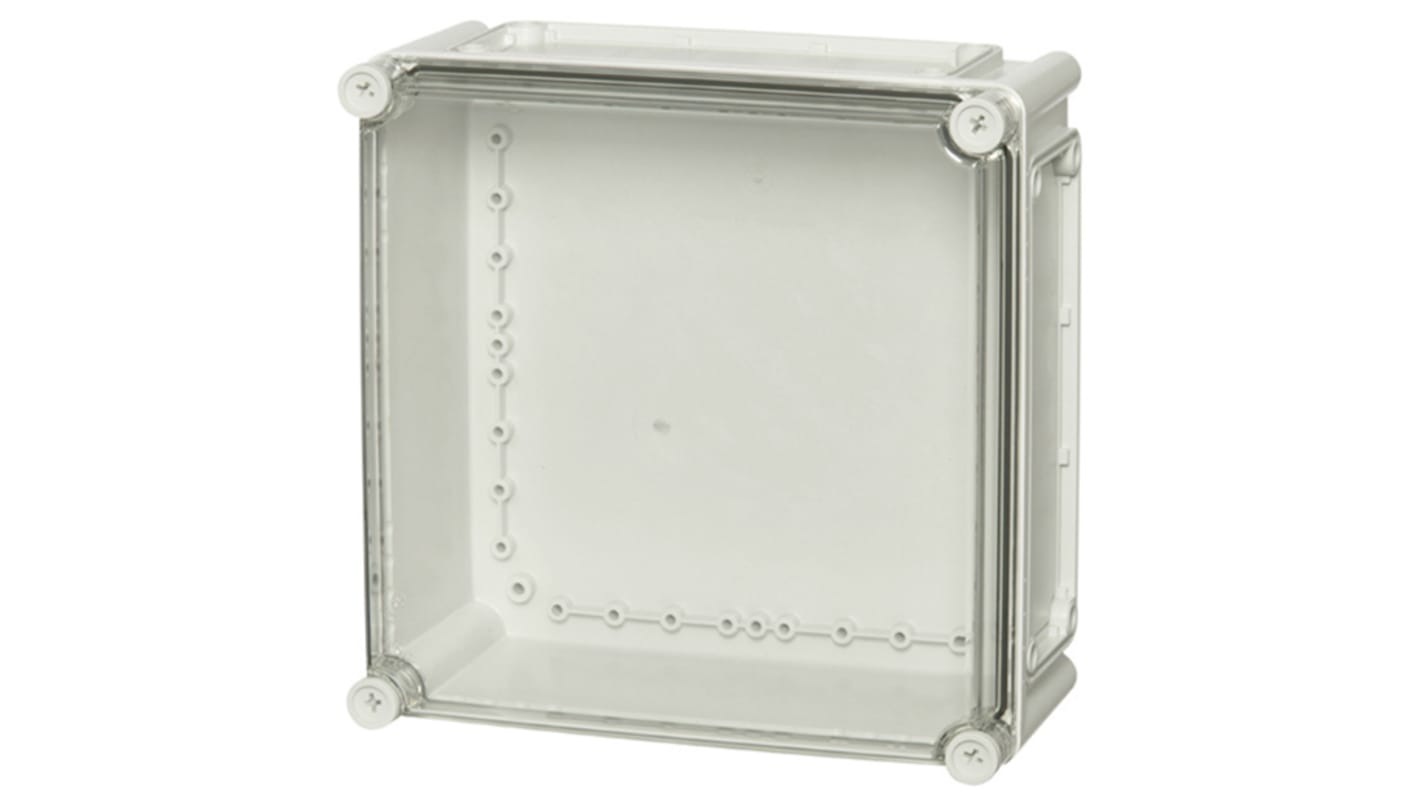 Fibox EK Series Grey Polycarbonate Enclosure, IP66, IP67, Flanged, Transparent Lid, 280 x 280 x 180mm