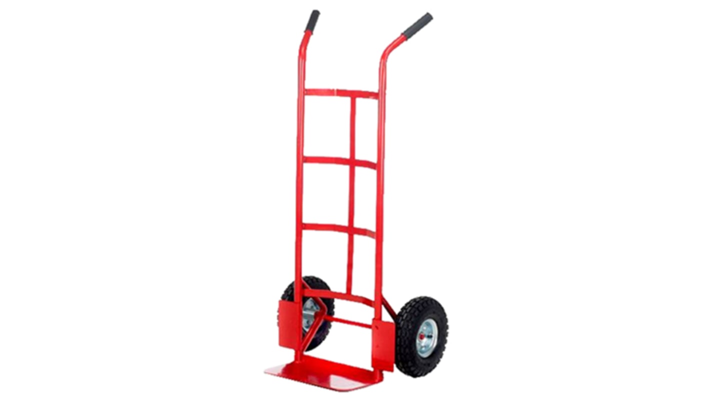 Carrello portapacchi RS PRO, ruote pneumatiche, piastra di carico 350 x 200mm, portata max 150kg