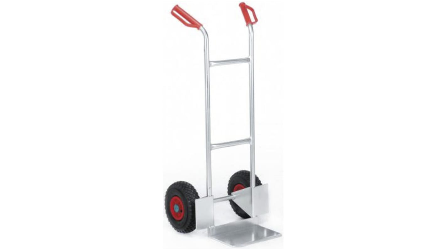 RS PRO Sackkarre mit Luftreifen, Aluminium, 300 x 200mm, max. 80kg, Rad ø 260mm, Leichte Einsätze H.: 1130mm