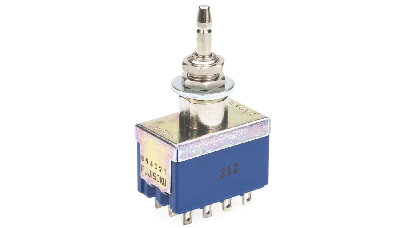 Miniatűr nyomógombos kapcsoló DPDT, Panelre szerelhető, müködése: Pillanatnyi, Nem, 3 A 250 V AC esetén