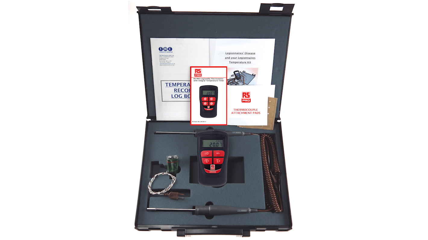 Kit sonde et thermomètre RS PRO, 1 voie de mesure pour T