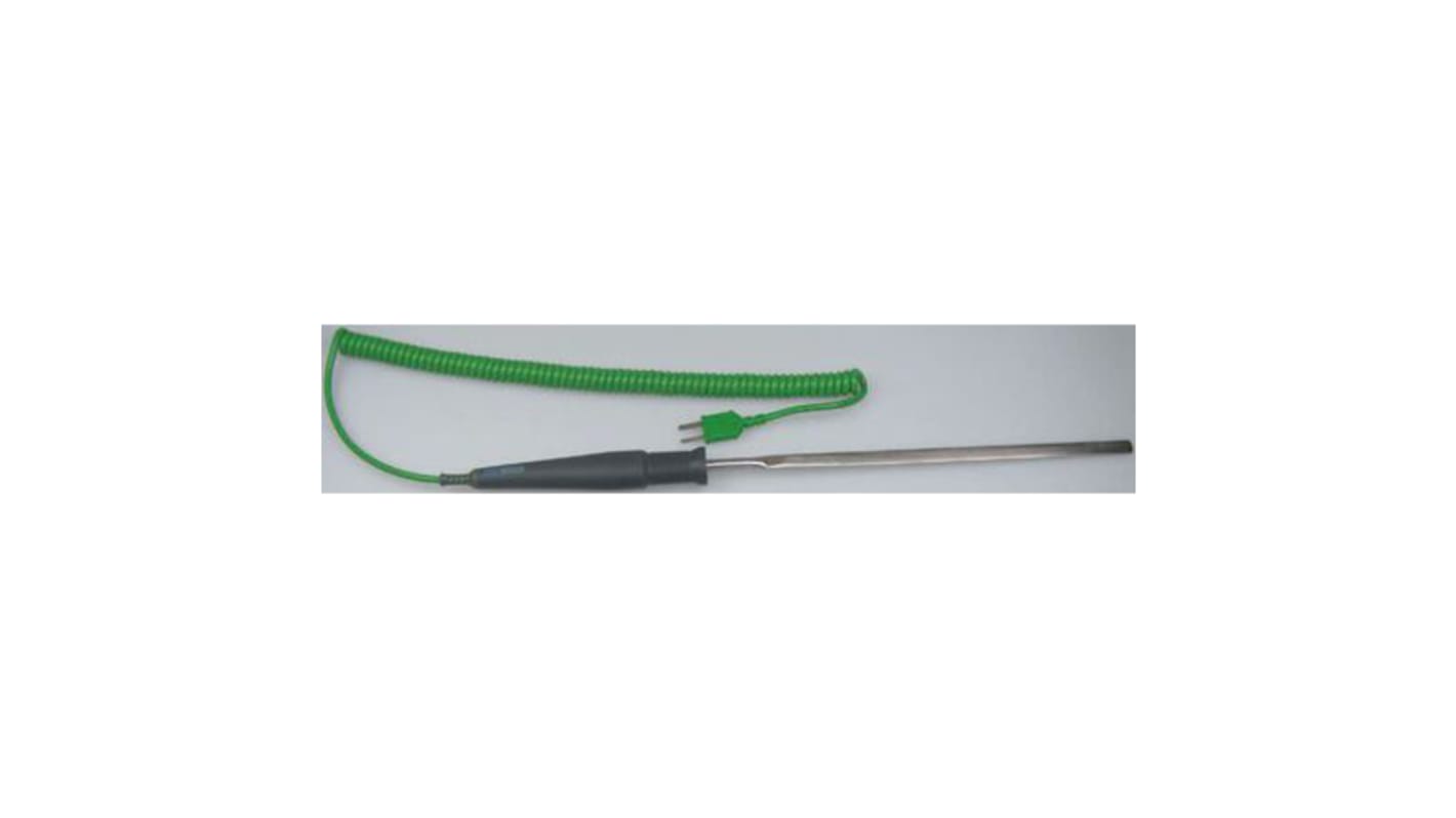 RS PRO K Flat Spatula Temperature Probe, 300mm Length, +450 °C Max, With SYS Calibration