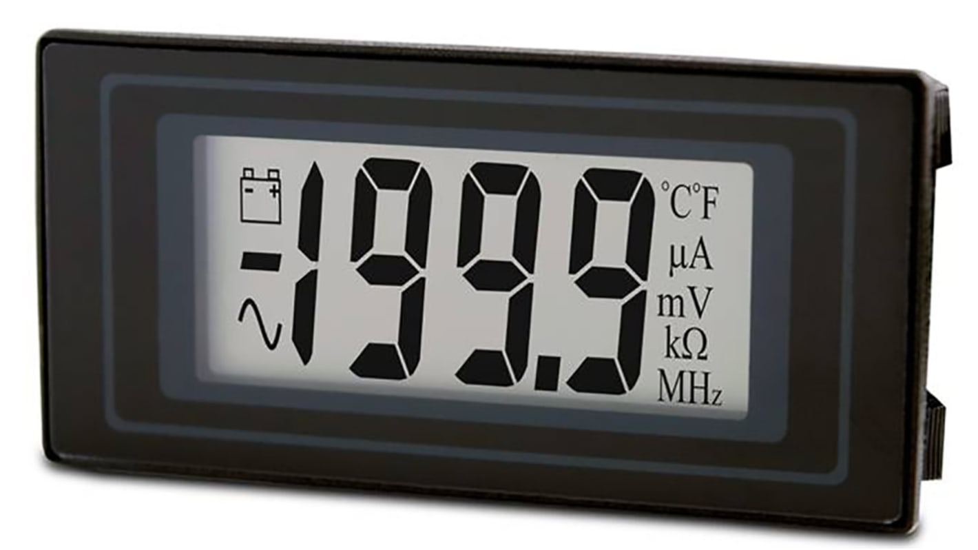 Lascar Digitalt voltmeter, LCD, DC, 3.5 Cifre, Cifre alene, 0°C -> +50°C