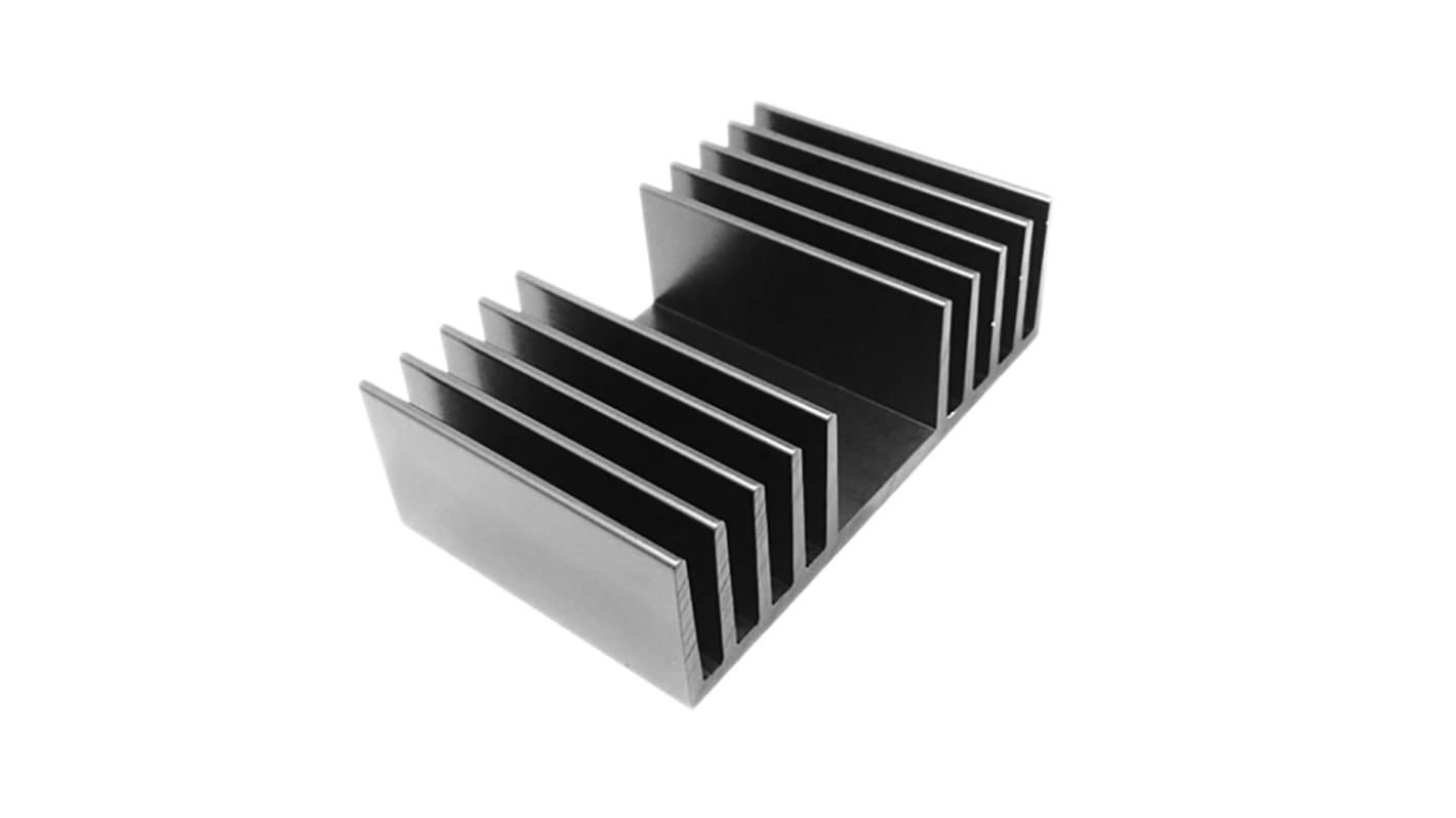 Disipador AAVID THERMALLOY de Aluminio Negro, 1.17K/W, dim. 100 x 120 x 37mm, para usar con Aluminio Rectangular