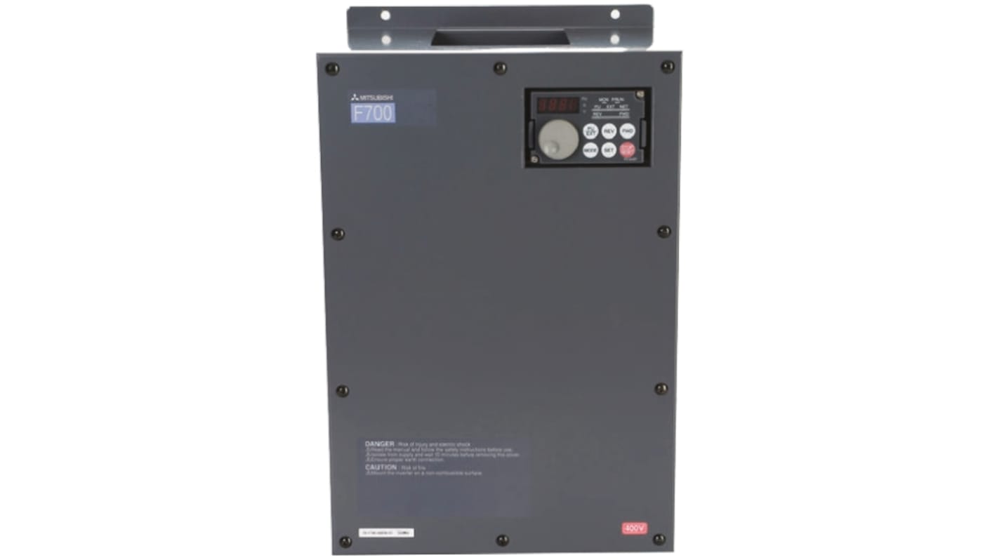 Mitsubishi Inverter Drive, 30 kW, 3 Phase, 400 V ac, 62 A, FR-F746 Series