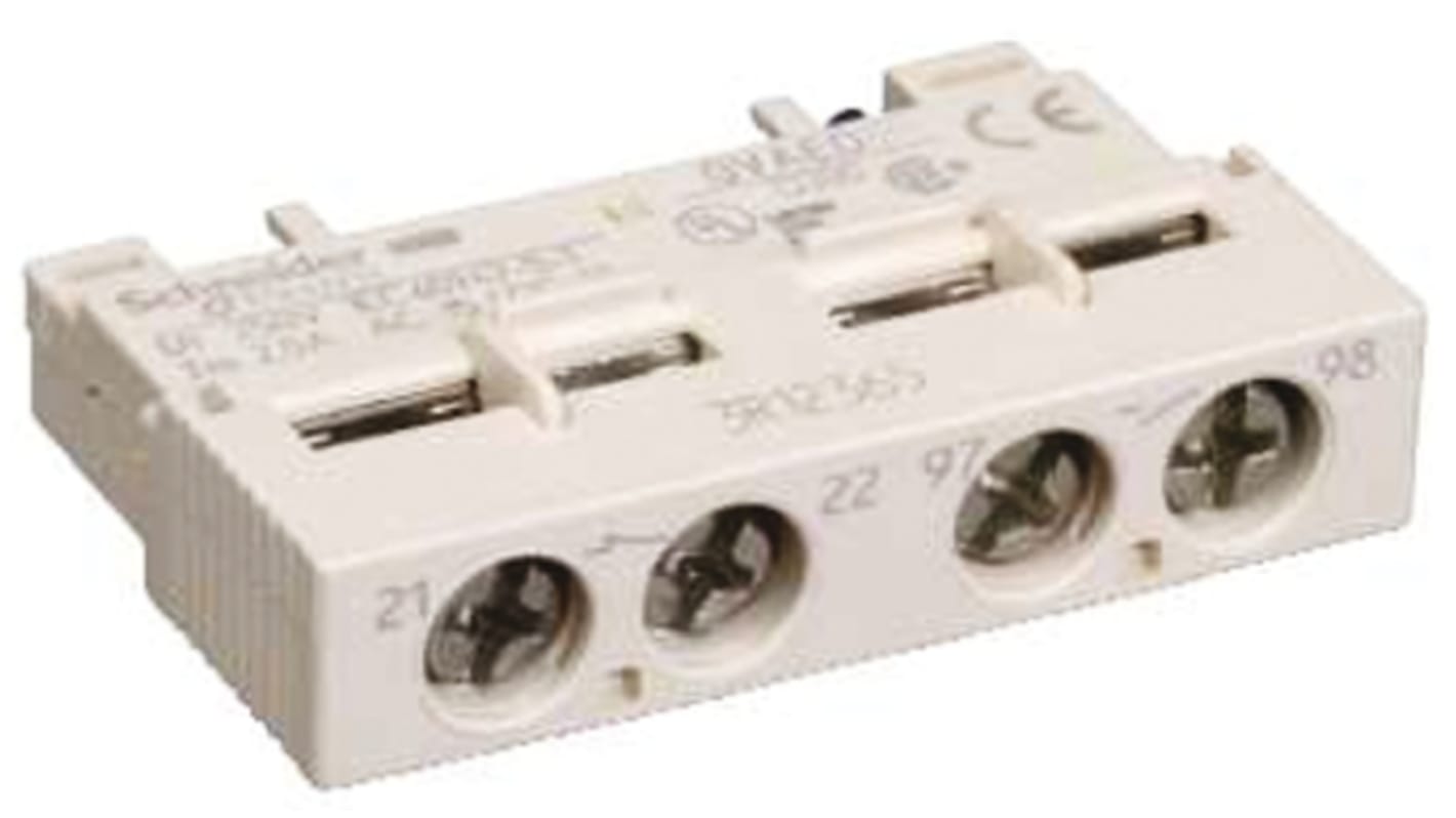 Schneider Electric Auxiliary Contact, 2 Contact, 2NO, Front Mount