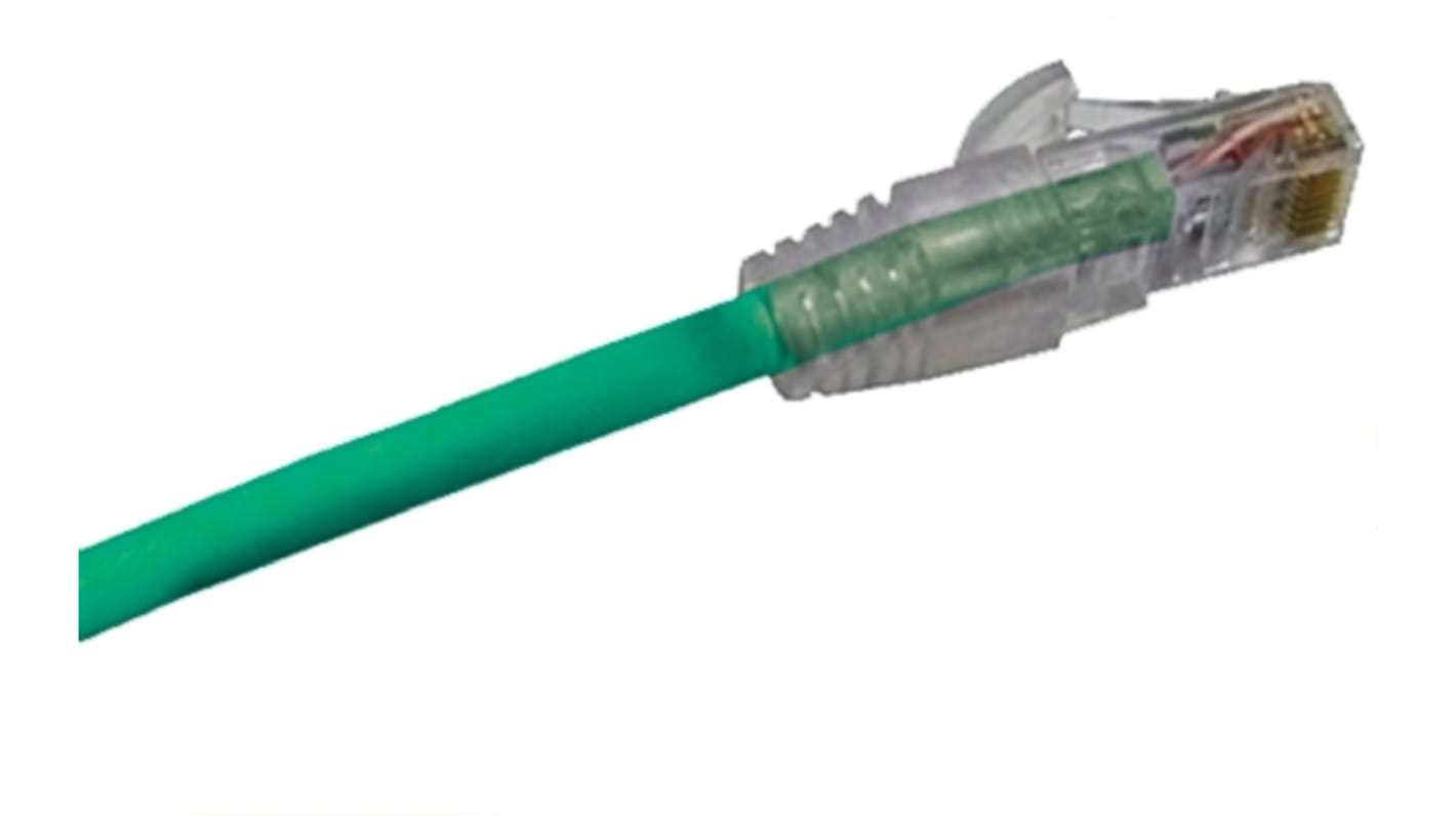 Molex Premise Networks Cat6 Male RJ45 to Male RJ45 Ethernet Cable, U/UTP, Green PVC Sheath, 2m