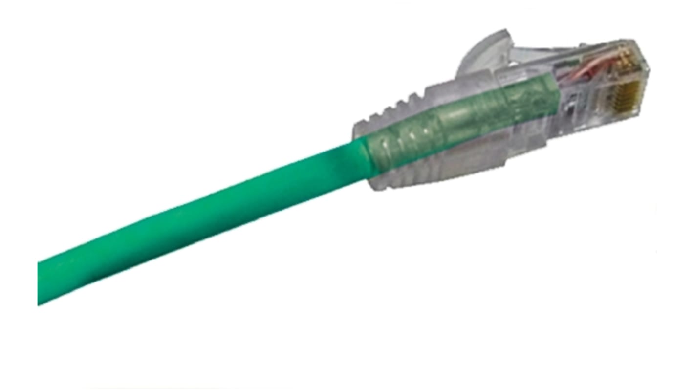 Molex Premise Networks Cat6 Male RJ45 to Male RJ45 Ethernet Cable, U/UTP, Green PVC Sheath, 3m