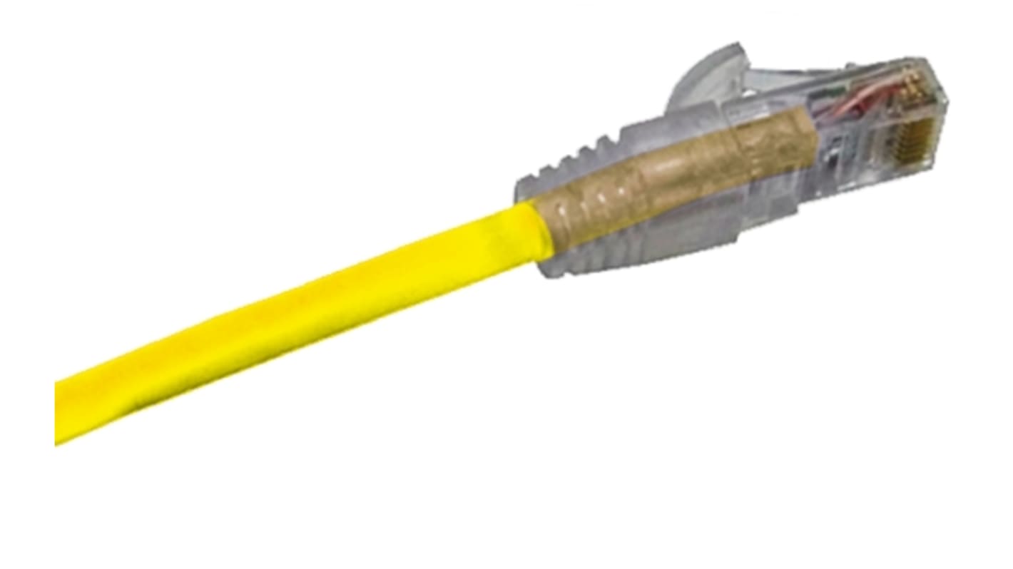 Molex Premise Networks Cat6 Male RJ45 to Male RJ45 Ethernet Cable, U/UTP, Yellow PVC Sheath, 1m