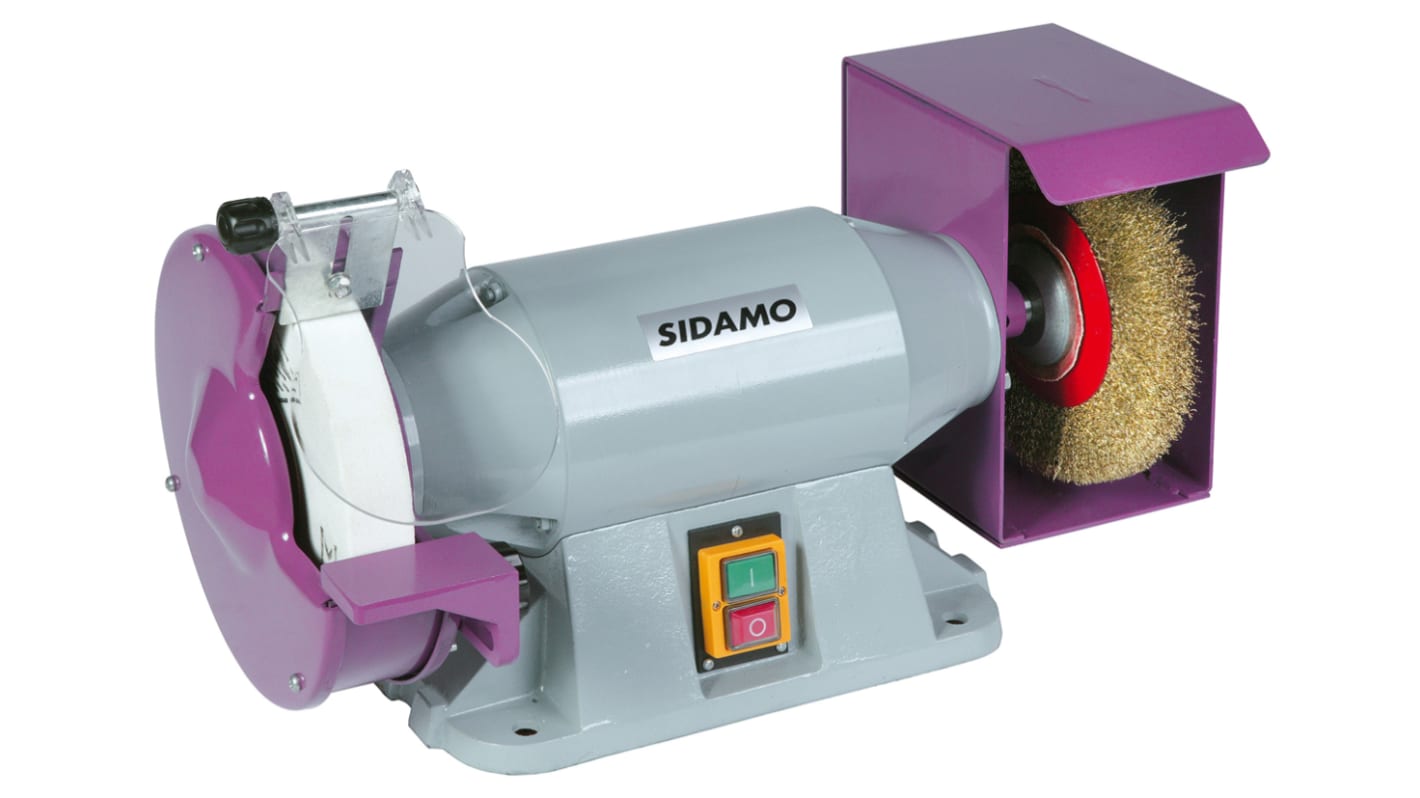 Esmeriladora de banco Sidamo 20113104, rueda amolar 200mm, diám. int. 32mm, 230V, 900W, enchufe Euro