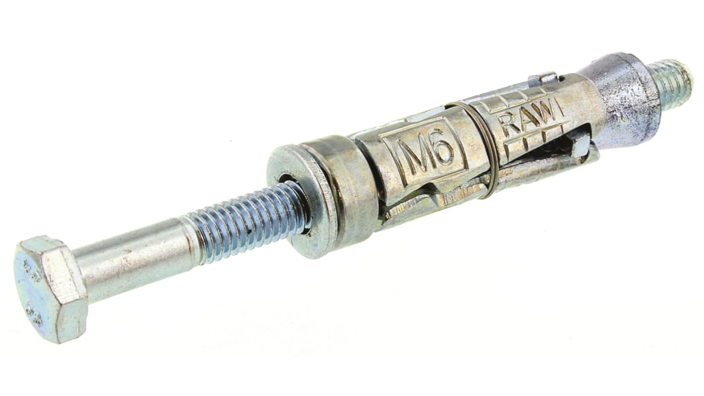 Fixation pour maçonnerie RawlPlug, en Acier M6, 12mm x 85mm