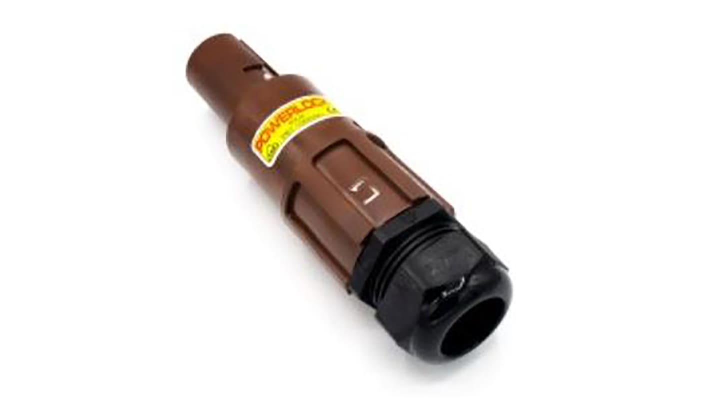 ITT Cannon, Veam Powerlock Brown Cable Mount Industrial Power Socket, Rated At 400A, 1.0 kV