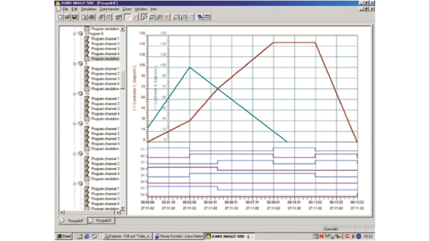 Software di controllo temperatura Jumo Setup/ProgEdit/Startup IMAGO500, per Serie DICON 400, serie DICON 401, serie