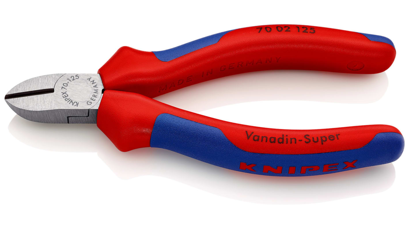 Knipex Side 全体長さ：125 mm 最大切断能力：3mm, 70 02 125