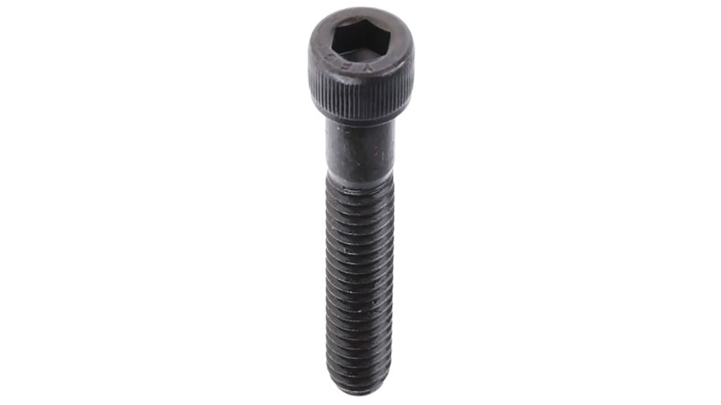 RS PRO Black, Self-Colour Steel Hex Socket Cap Screw, BS 2470, 3/8in x 1 1/4in