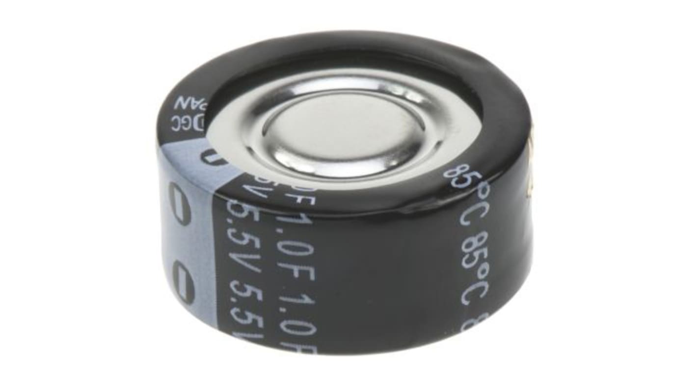 Panasonic 1F Supercapacitor -20 → +80% Tolerance, F 5.5V dc, Through Hole