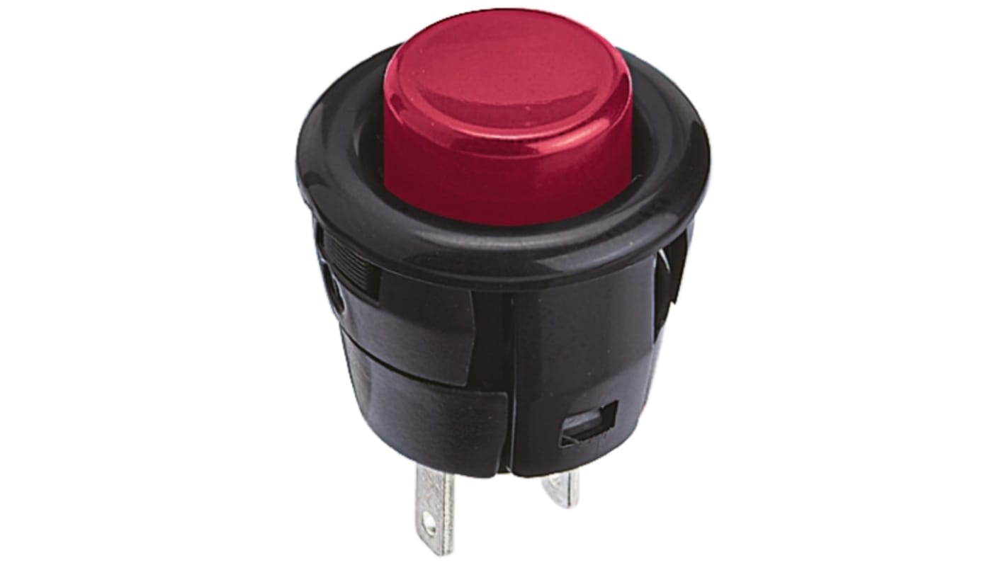 Miyama Push Button Switch, Off-(On), Panel Mount, SPST