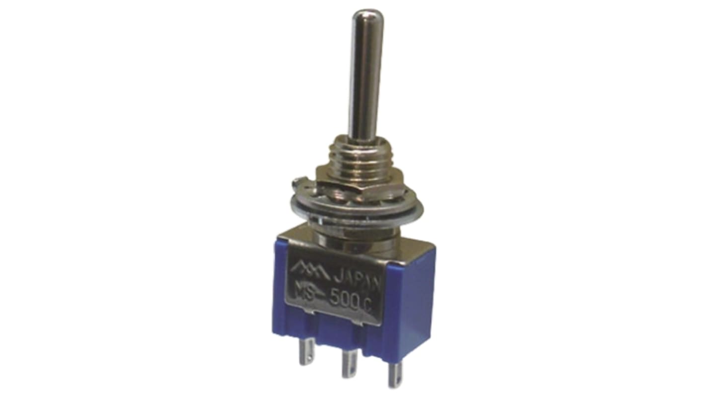 Miyama Toggle Switch, Panel Mount, On-Off-On, SPDT, Solder Terminal