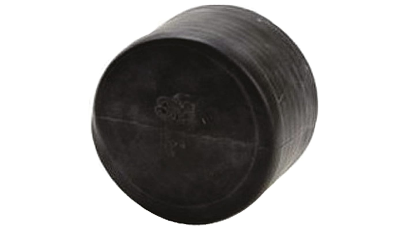 3M End Cap Black, Rubber, 30.1mm