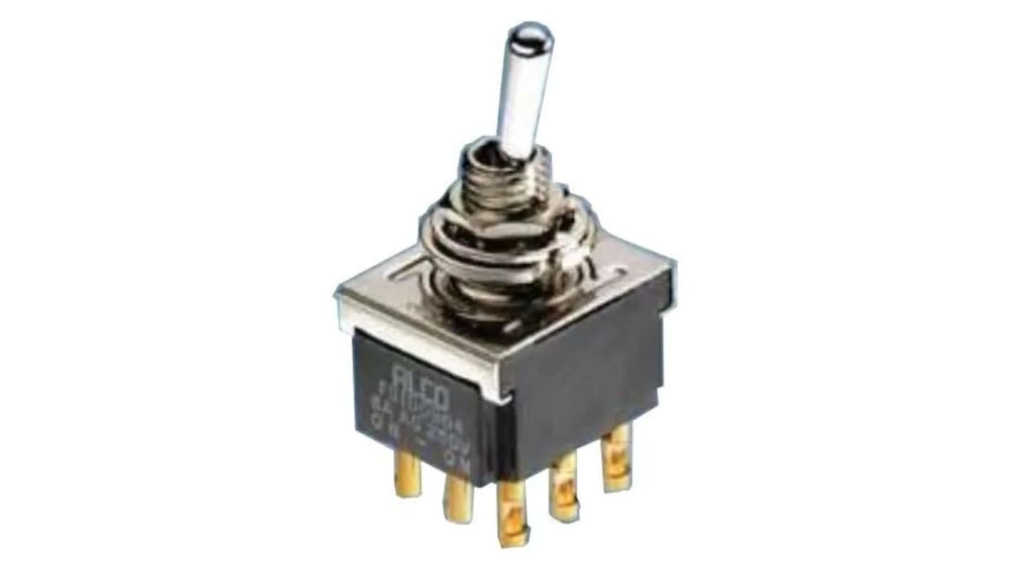 TE Connectivity Toggle Switch, Panel Mount, On-Off-(On), SPDT, Solder Terminal, 125V ac