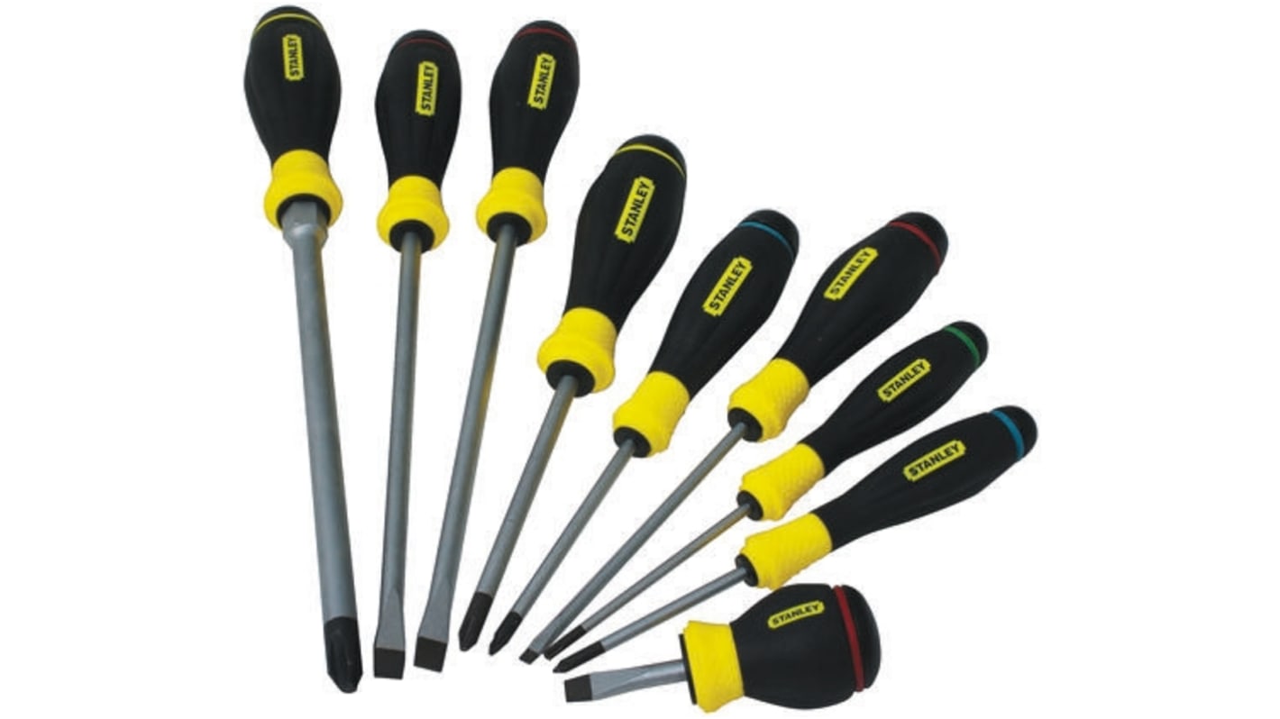 Stanley Phillips, Pozidriv, Slotted Screwdriver Set, 9-Piece