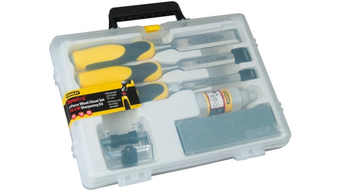 Stanley 5 Piece HCS Wood Chisel, 6; 12; 18; 25; 32 mm Blade Width