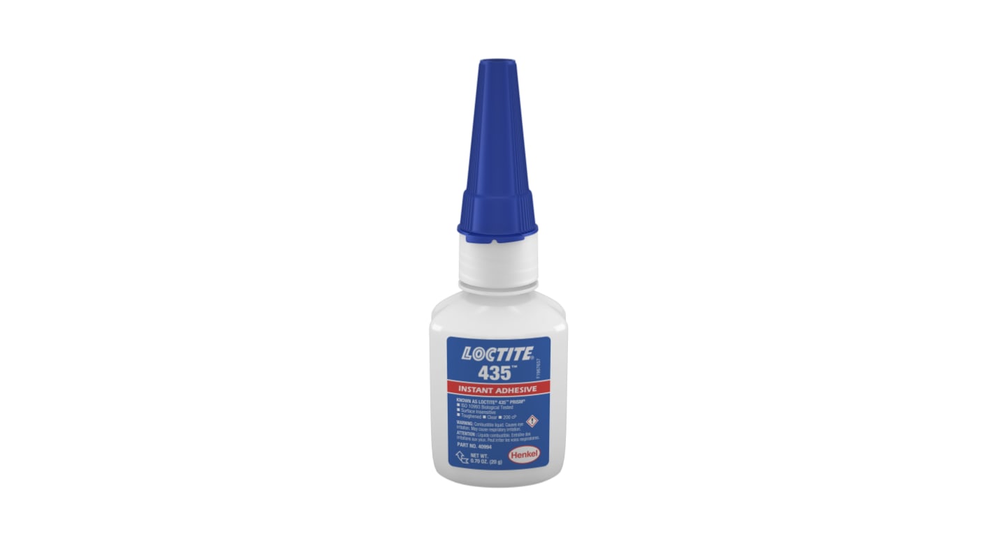 Adhesivo instantáneo Loctite Loctite 435 de color Transparente, Botella de 20 g