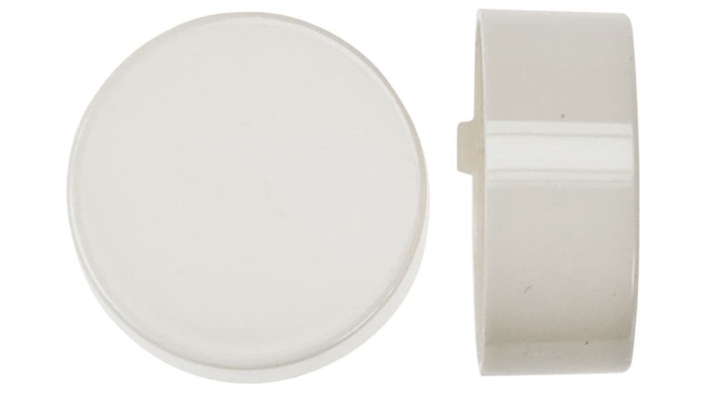 Tapa de botón pulsador, Color Blanco, para uso con Interruptor de botón pulsador