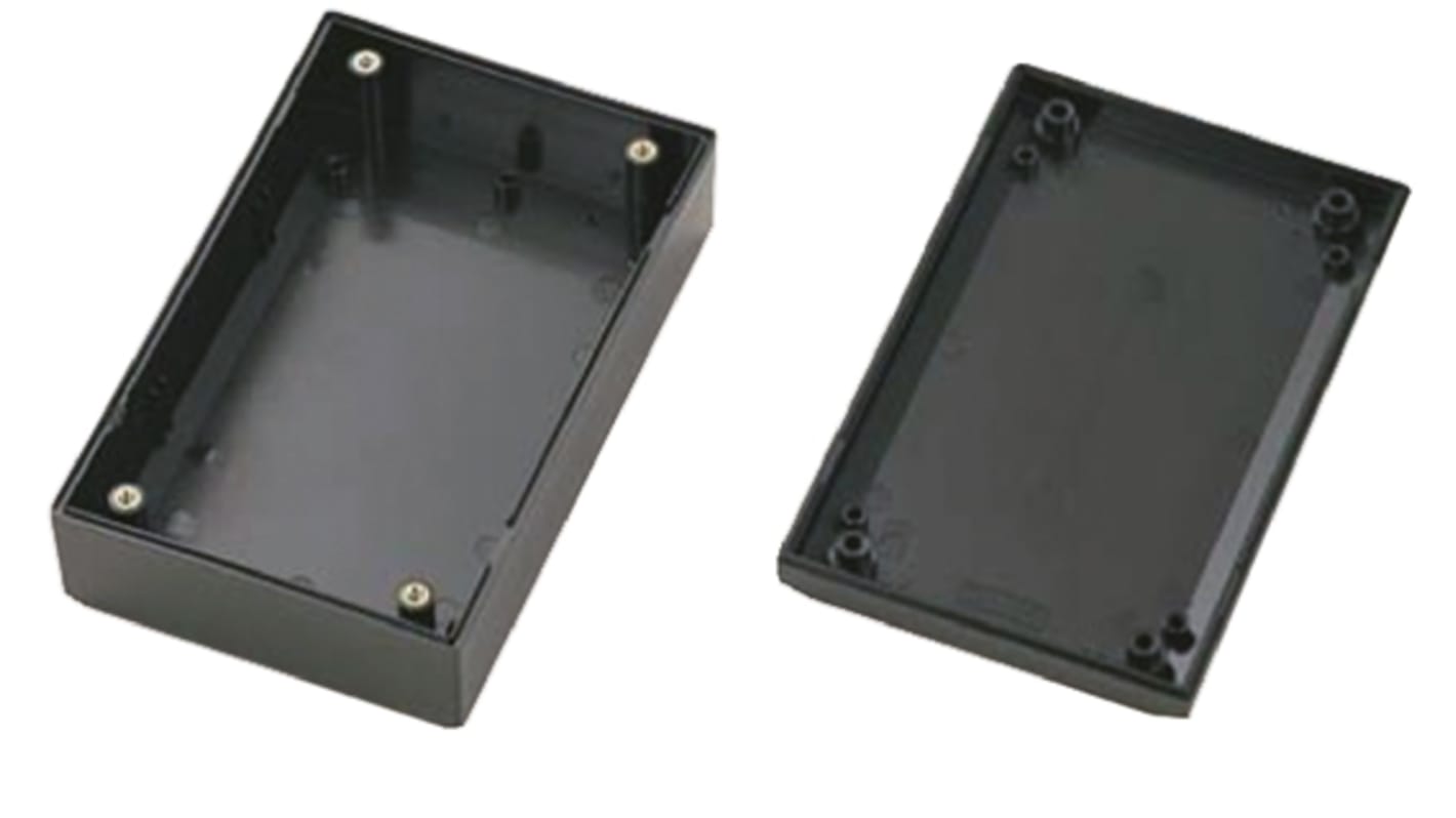 Takachi Electric Industrial PR Series Black ABS Enclosure, Black Lid, 135 x 200 x 50mm