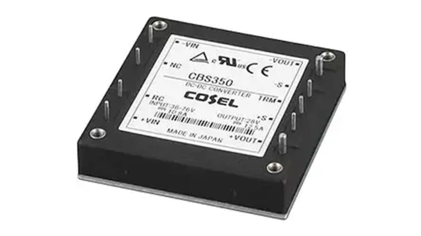 Cosel DC-DC Converter, 12V dc/ 25A Output, 18 → 36 V dc Input, 300W, Through Hole, +100°C Max Temp -40°C Min Temp