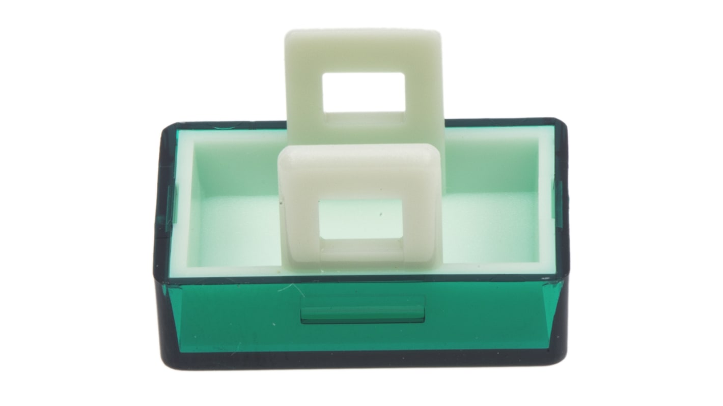 Embellecedor para botón pulsador Verde Rectangular